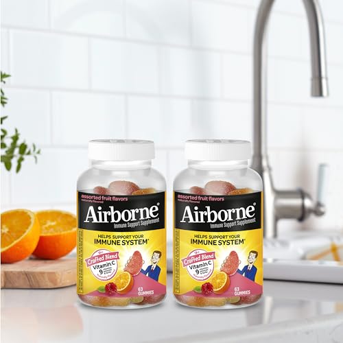 Airborne front-label highlights antioxidant blend and immune support concept.