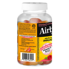 Airborne gluten-free label on bottle indicating gluten-free formula for diets.