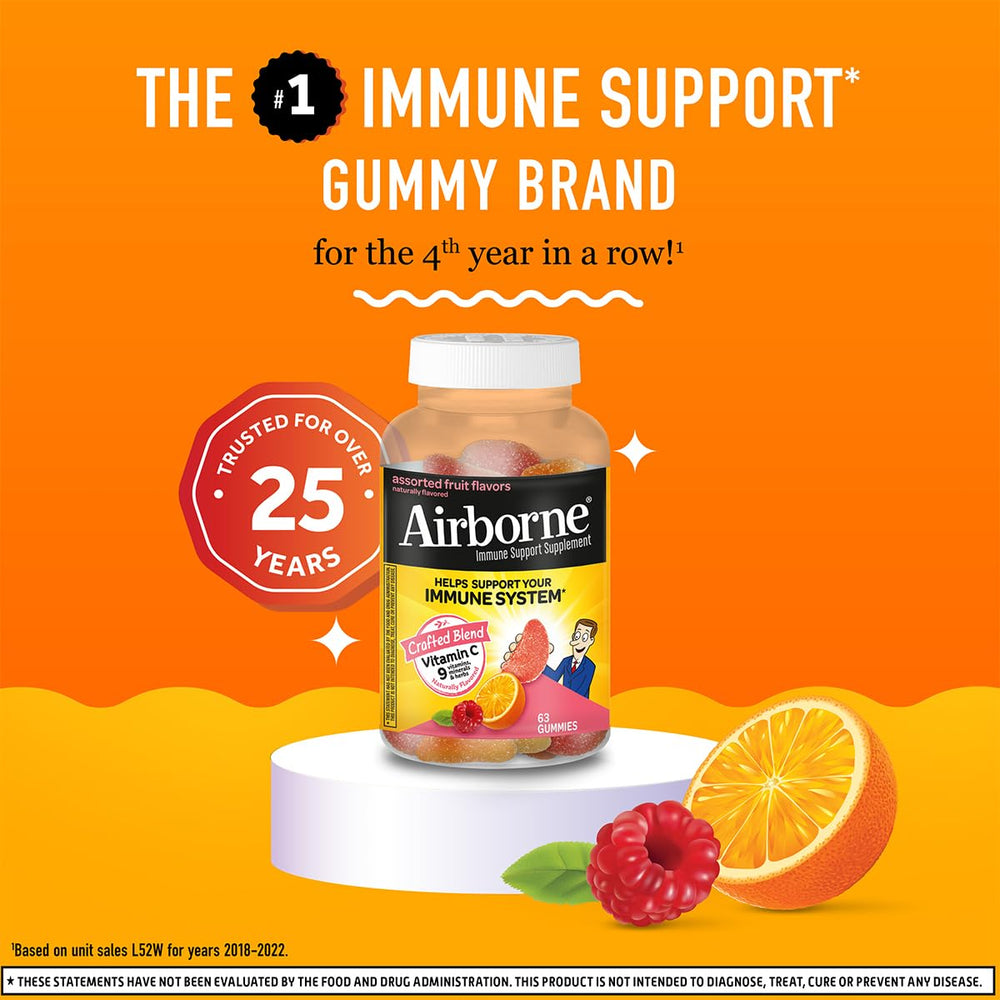 Airborne gluten-free seal on packaging emphasizing freshness and safety.