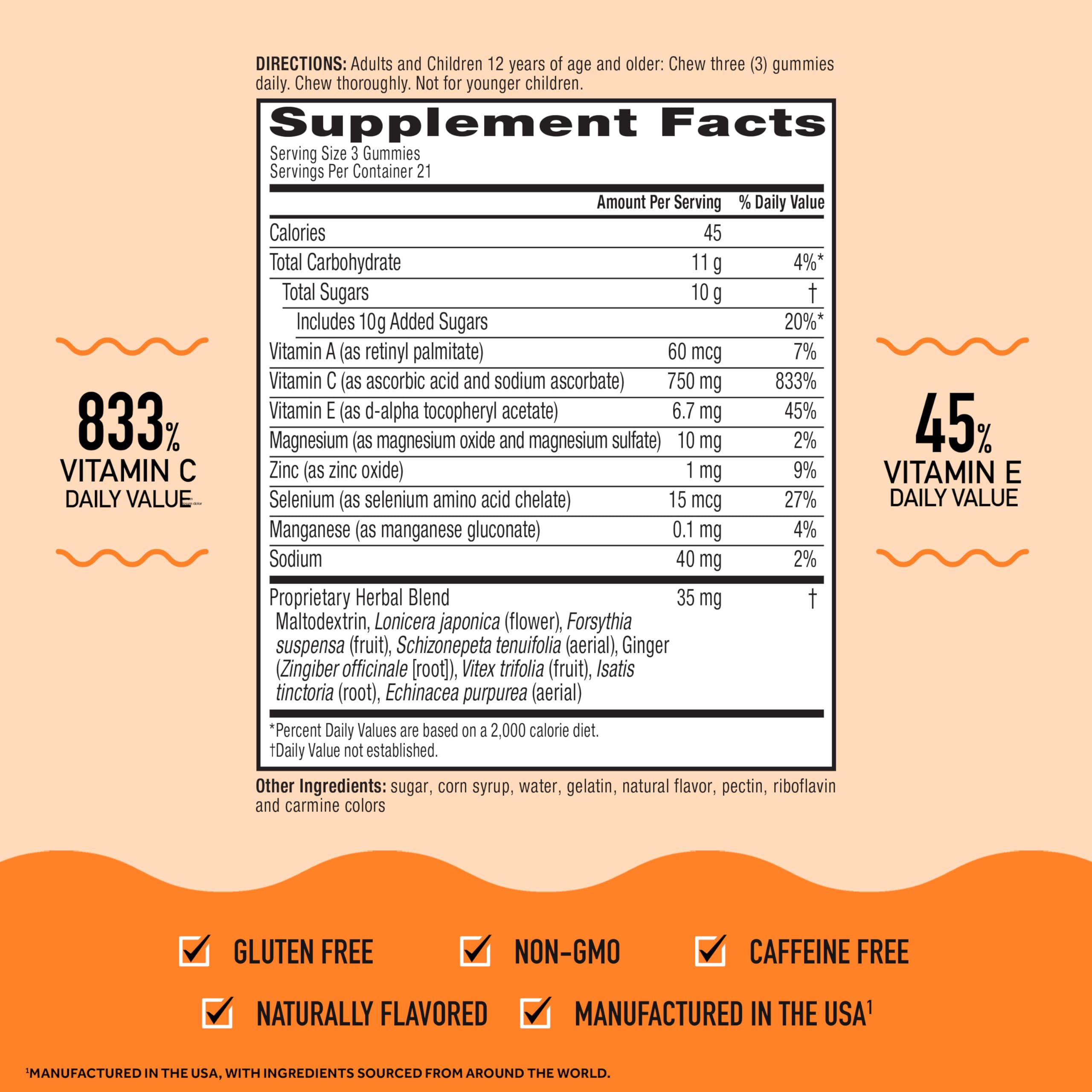 Airborne gummies in hand illustrate easy daily consumption on busy days.