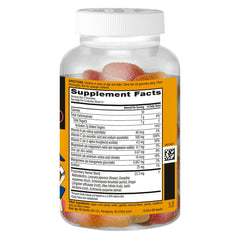 Airborne Kids serving size illustration with two gummies.