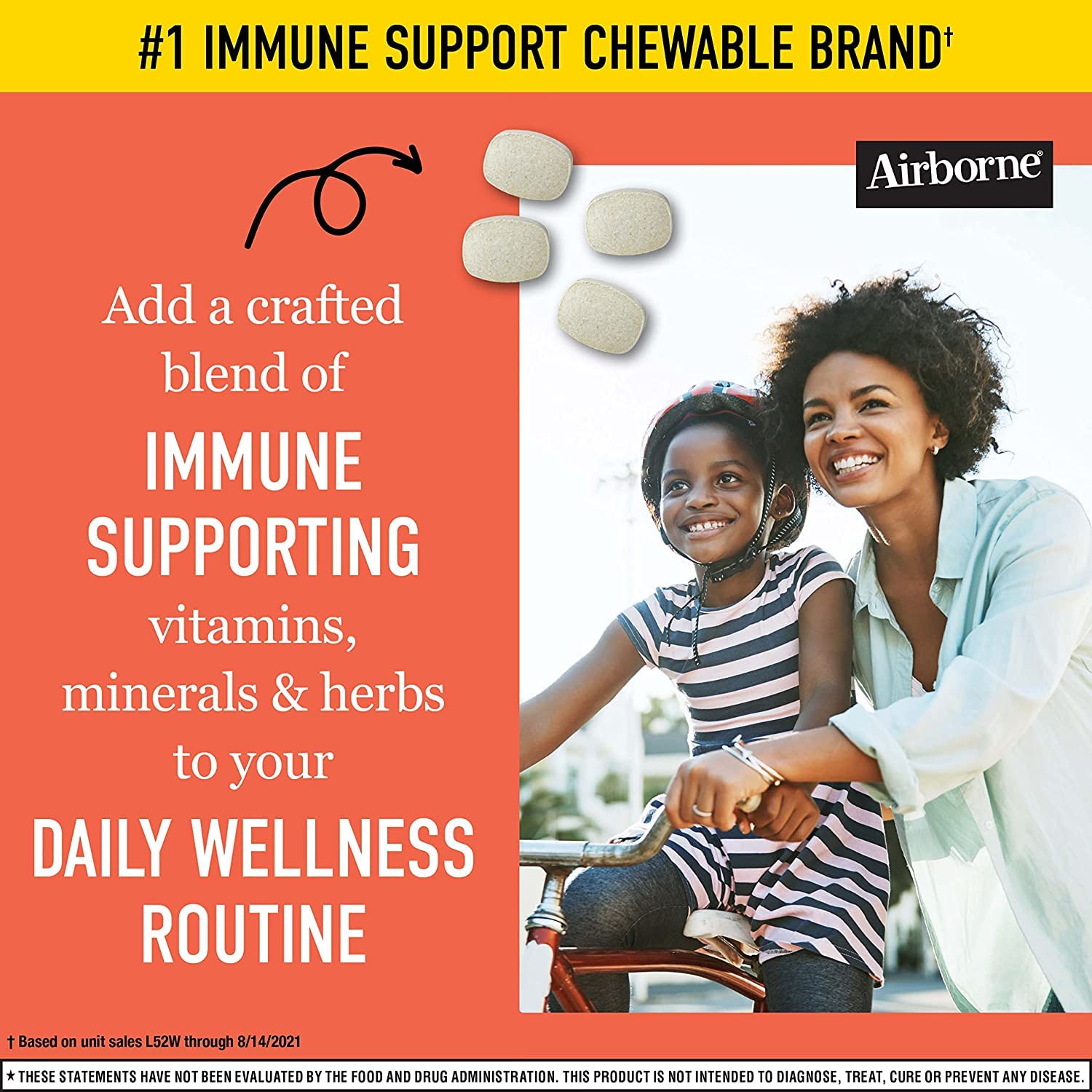 Airborne vitamin A C E antioxidants shown on label
