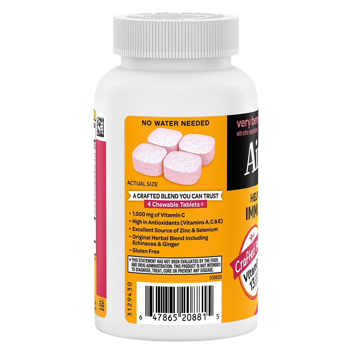 Airborne zinc-selenium-immune-support label; emphasizes minerals in daily immune routines.