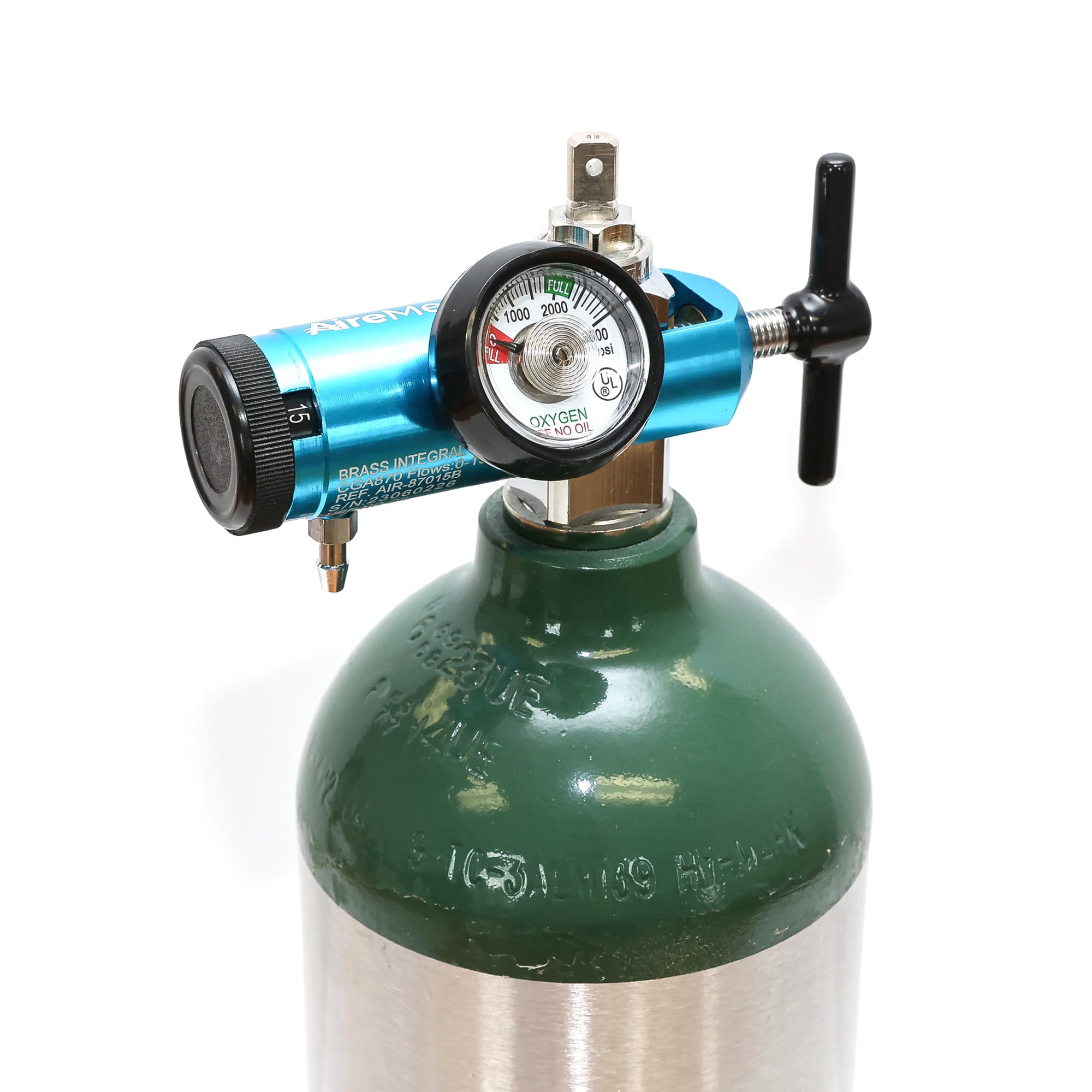 AireMed CGA-870 fitting ensures compatibility with standard cylinders