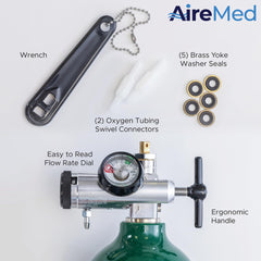 AireMed heavy-duty wrench included with the regulator