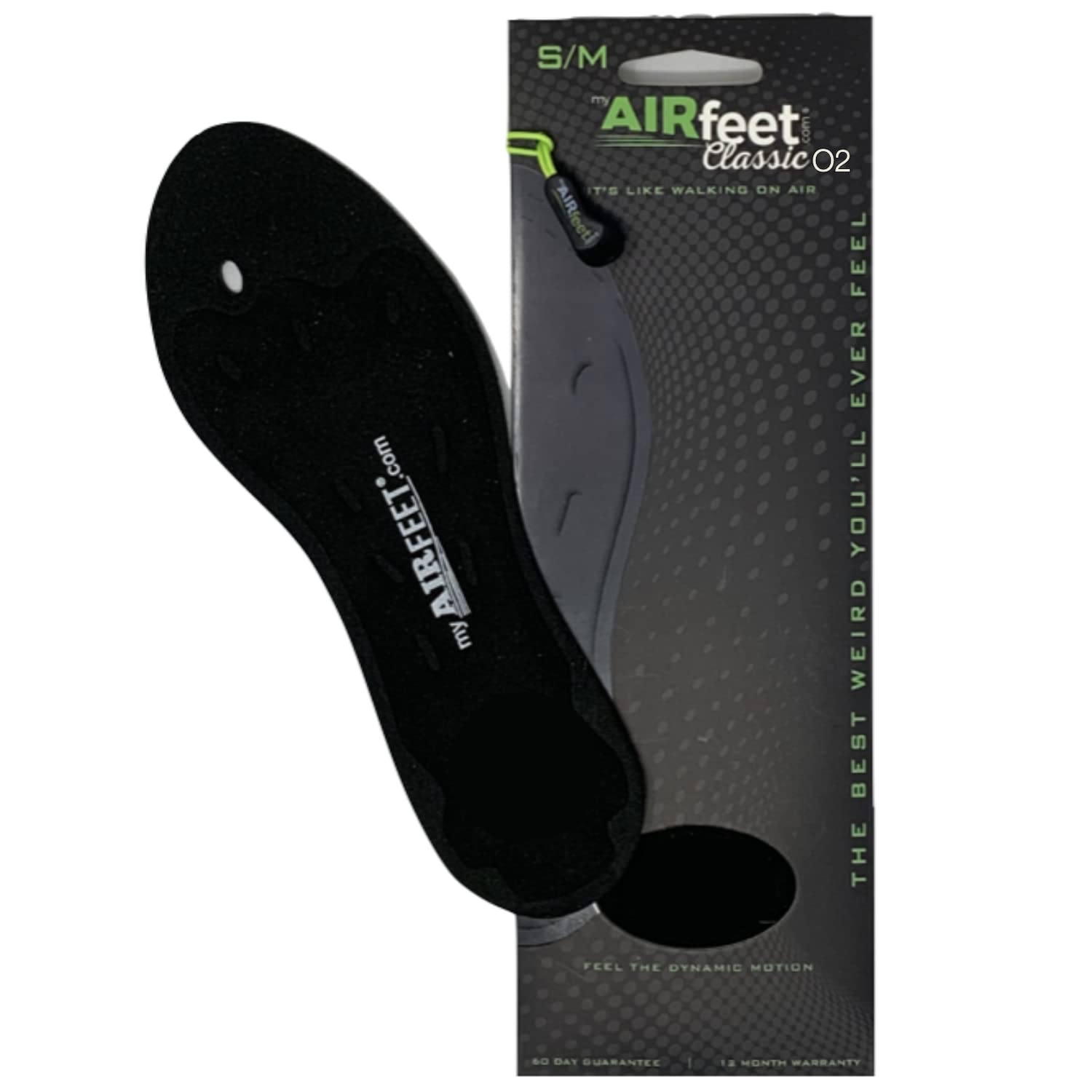 AIRFEET massaging dynamic technology insoles deliver daily support during work.