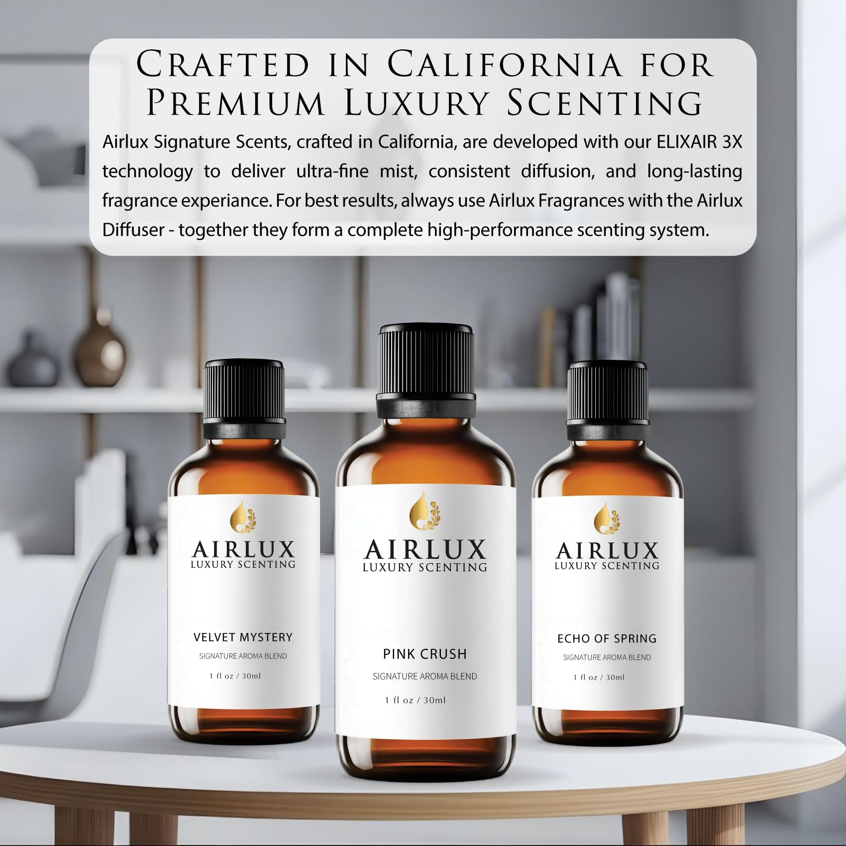 Airlux Lunar works with undiluted oils and lets you tailor scent strength precisely.
