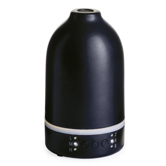 Airome Onyx nebulizer diffuser design showcases an elegant matte black finish for modern spaces.