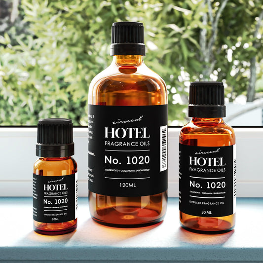 Air-Scent bergamot-cardamom-sandalwood diffuser oil for ultrasonic diffusers.