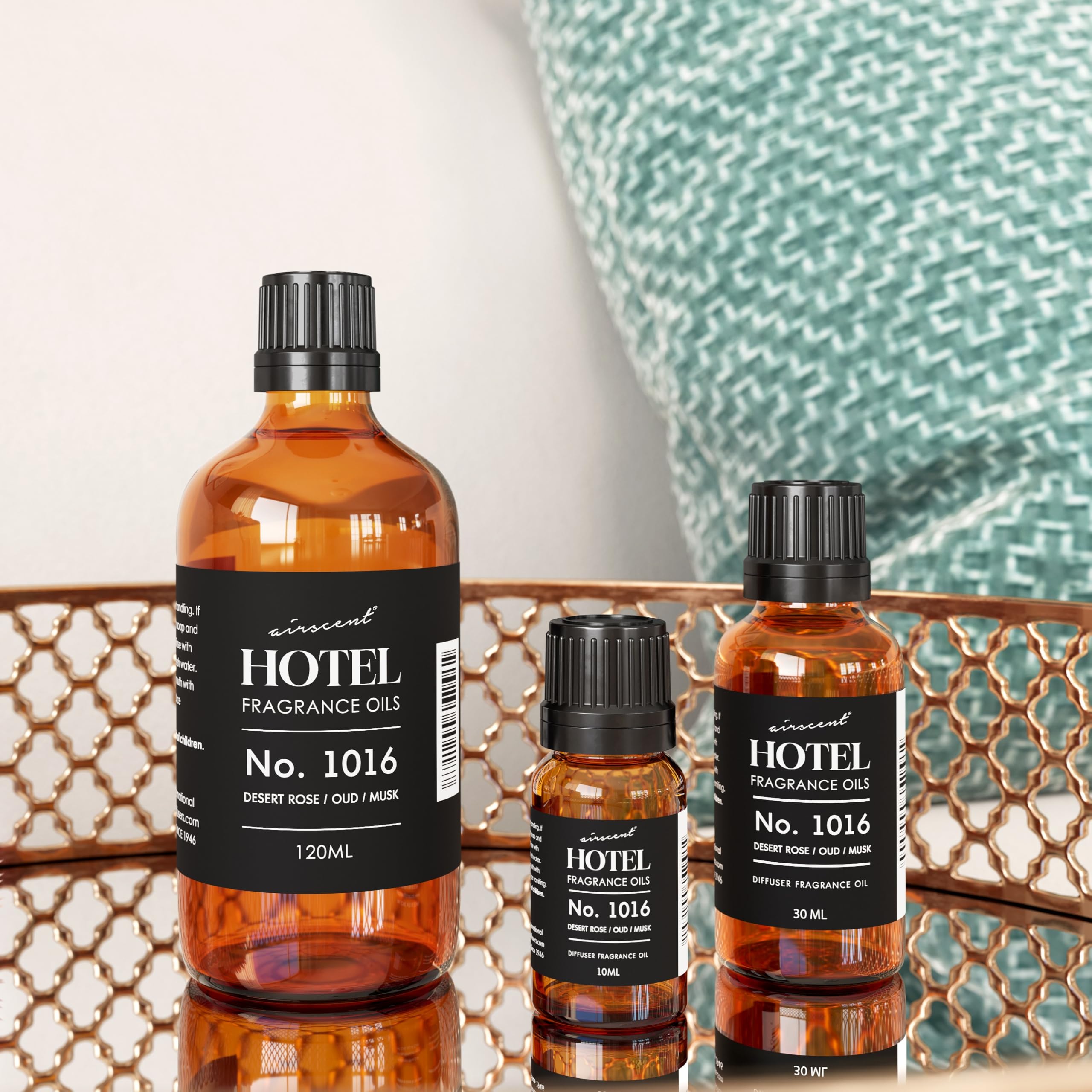 AirScent Caraway Desert Rose Oud notes create a warm inviting space.