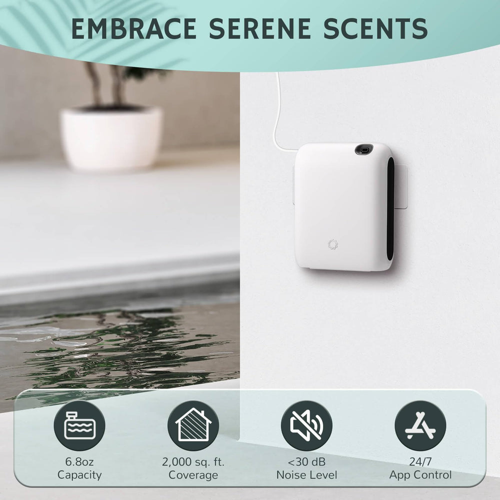 Airthereal portable nebulizing scent air machine side view illustrating slim profile