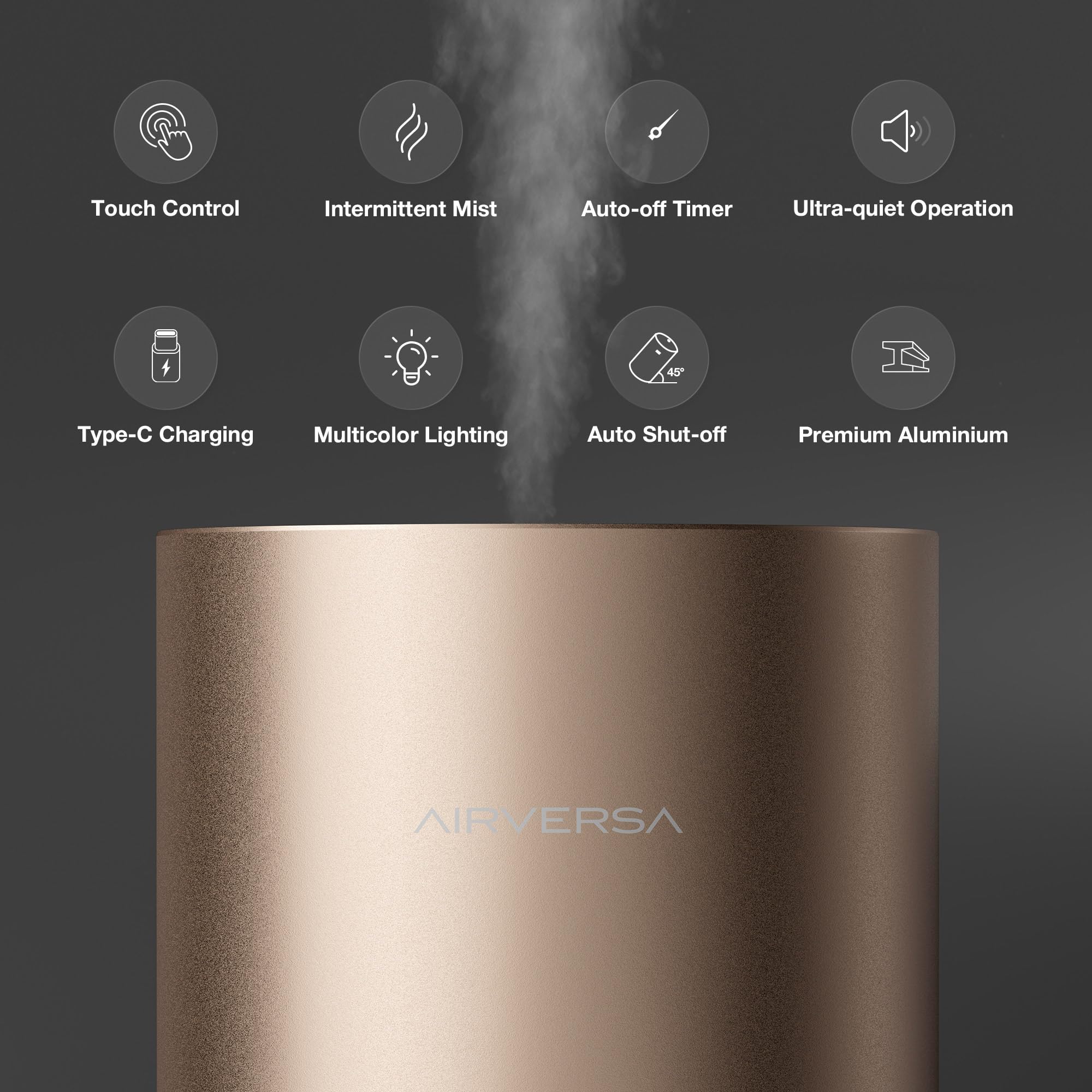 Airversa 100mL glass bottle supports extended fragrance with easy refills.