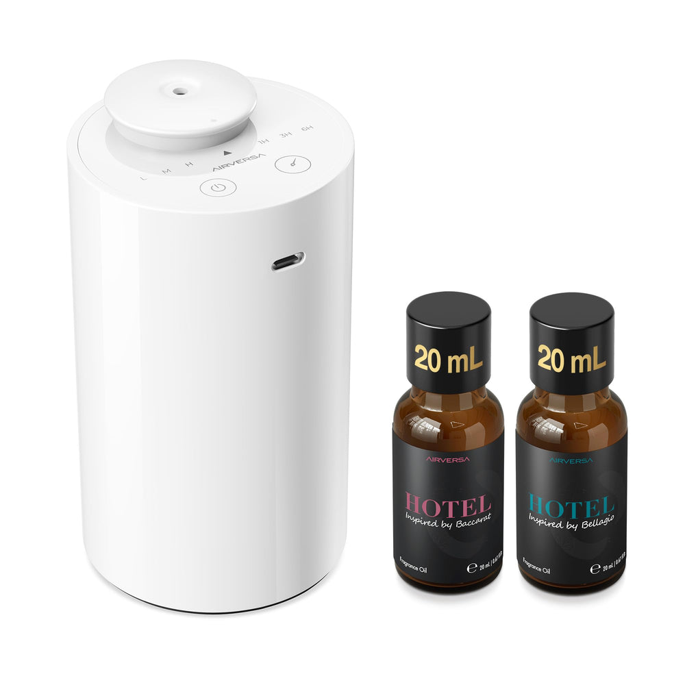 Airversa AN6Kit-3 diffuser in car cup holder delivering cordless scent.