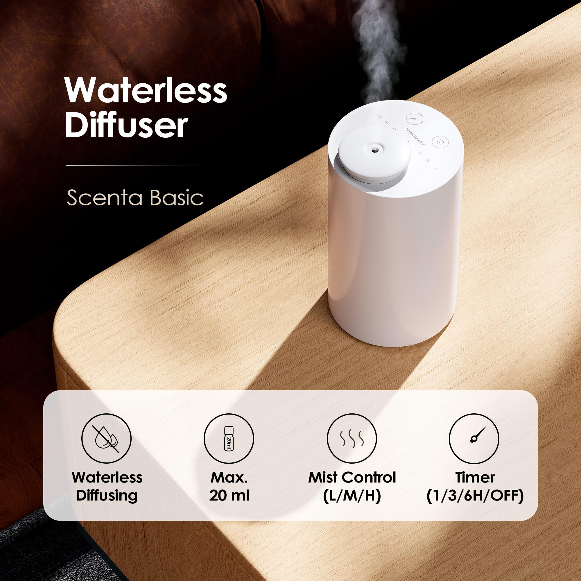 Airversa AN6Kit4 close-up shows precise oil diffusion without water.