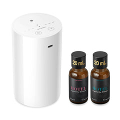 Airversa AN8Kit-3 tabletop diffuser in stylish setup with visible aroma flow for large spaces