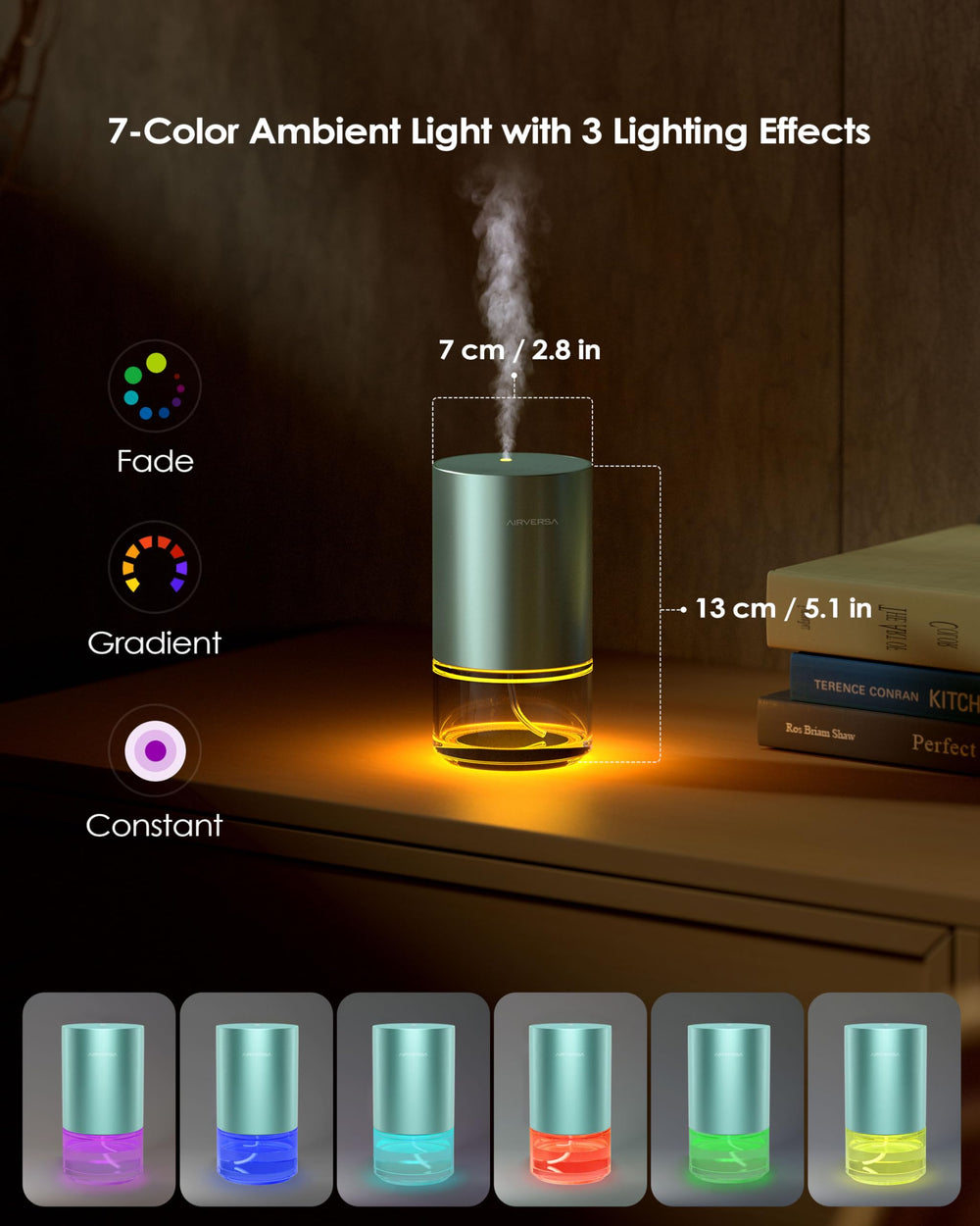 Airversa AN9 100mL glass bottle reduces refills while preserving fragrance quality.