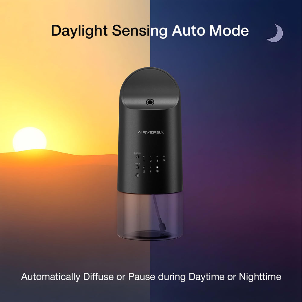 Airversa diffuser with adaptive LED lighting for ambience.