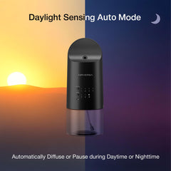 Airversa diffuser side angle showing plug-in design for tight spaces.