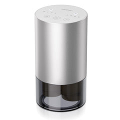 Airversa dual-nozzle diffuser in silver front view adds modern elegance to spaces.
