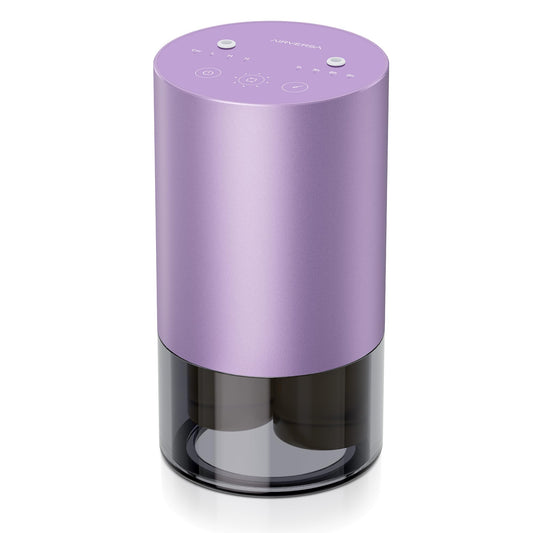 Airversa dual-nozzle lavender metal diffuser with two-oil switching capability.