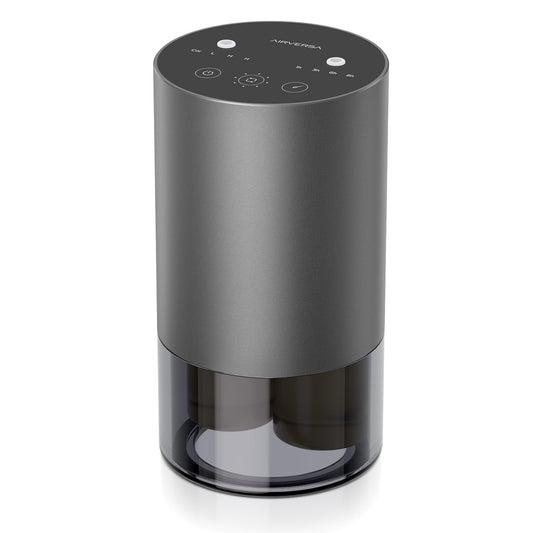 Airversa dual-nozzle diffuser front view in iron-grey finish.