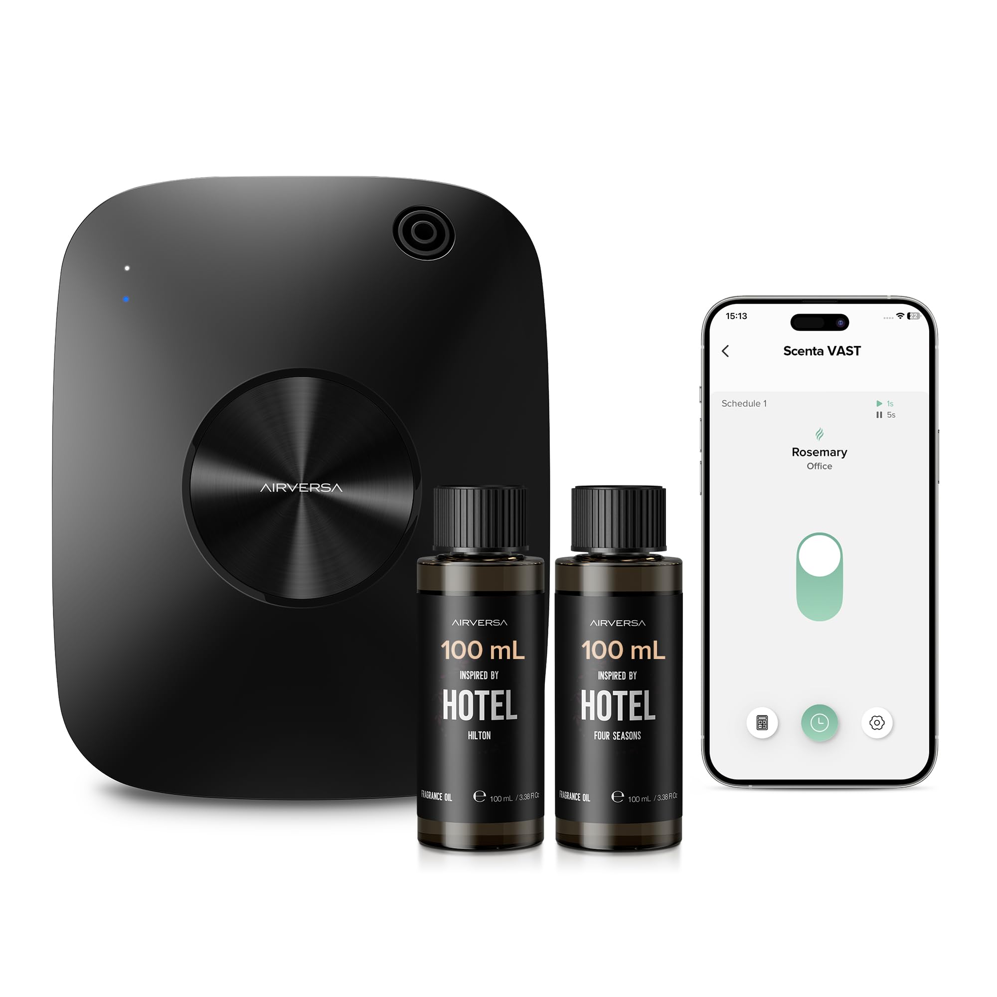 Airversa hotel scent starter kit diffuser front view showing large-space diffusion