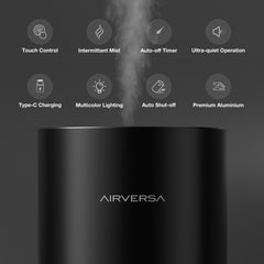 Airversa LED ambient lighting with three modes creates a cozy atmosphere