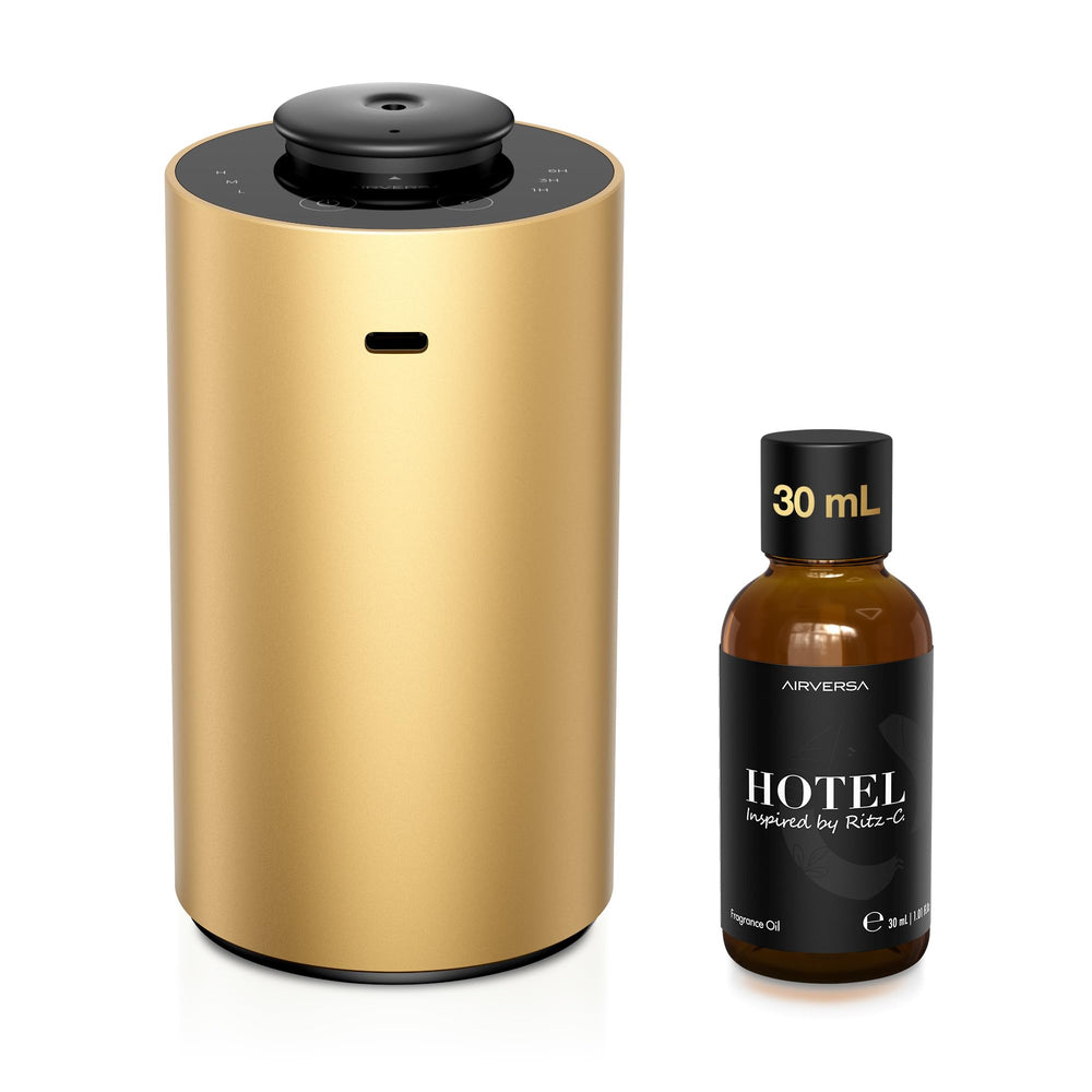 Airversa waterless diffuser starter kit in front view showcases compact, premium design.