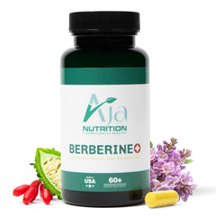 Aja Nutrition Berberine Plus bottle front showing daily metabolism support options