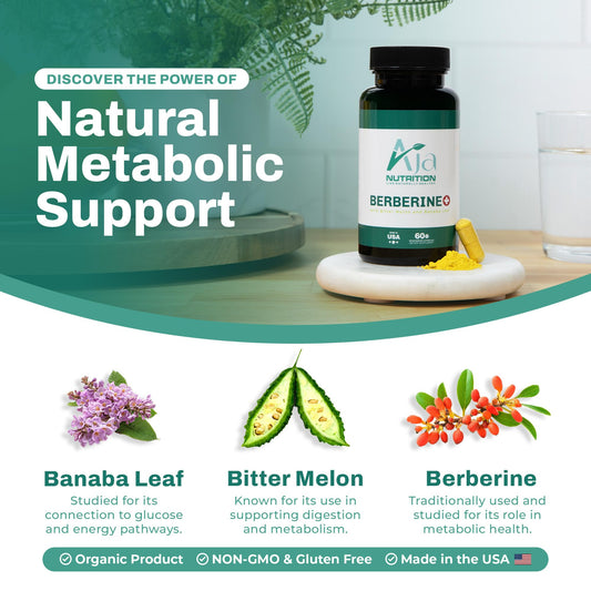 Aja Nutrition Berberine Plus capsules closeup highlighting 1000mg per serving
