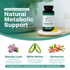 Aja Nutrition Berberine Plus capsules closeup highlighting 1000mg per serving