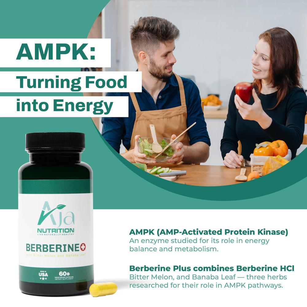 Aja Nutrition Berberine Plus daily dosage shot emphasizes clean vegan capsules