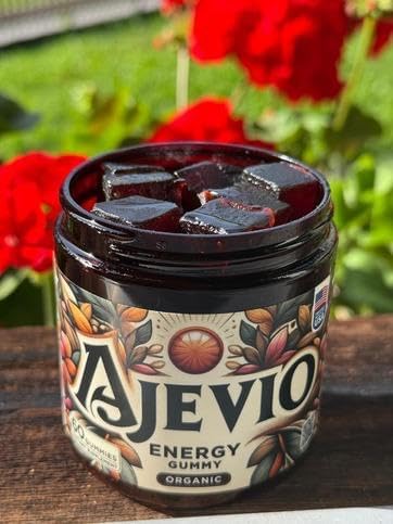 Ajevio bottle in a bag for travel-friendly energy on the go.