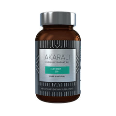 AKARALI Tongkat Ali bottle closeup highlighting premium extract for daily energy