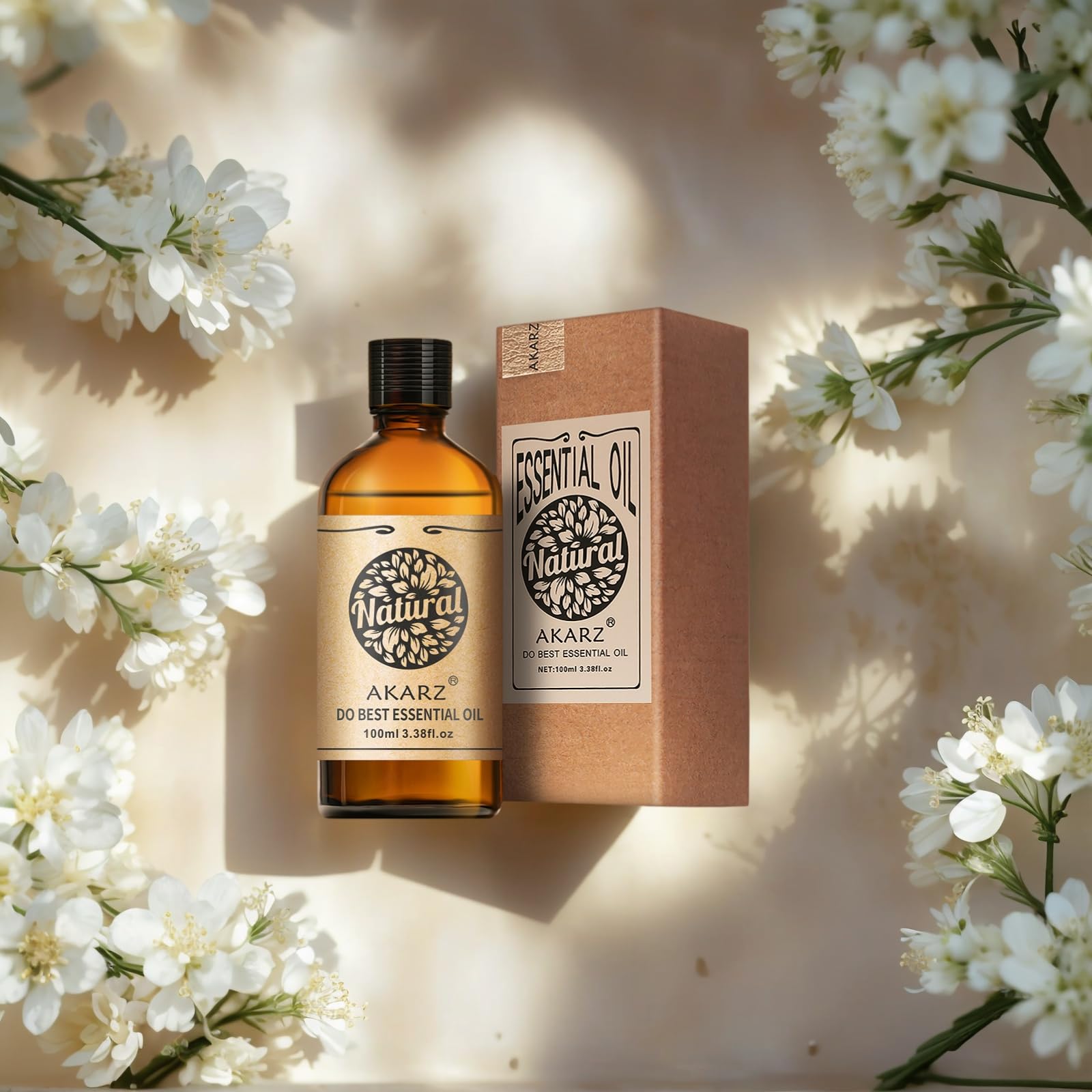 AKARZ Angelica oil in amber glass supports potency preservation for spa routines