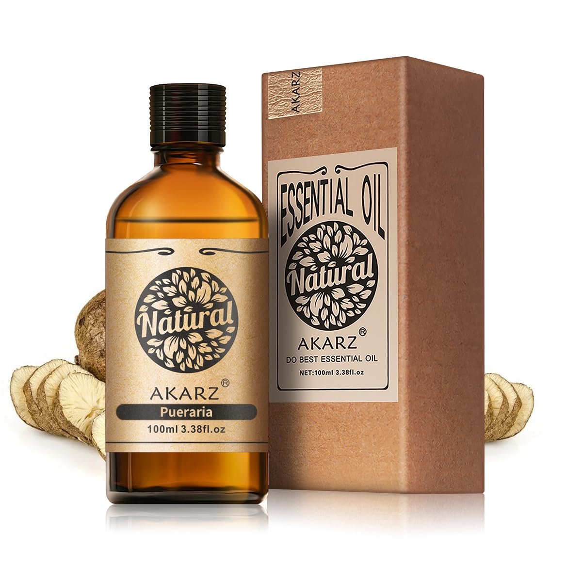 AKARZ Pueraria essential oil bottle for aromatherapy and DIY blends.