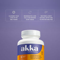 AKKA Liver Detox gluten-free icon communicates compatibility for gluten-sensitive individuals.