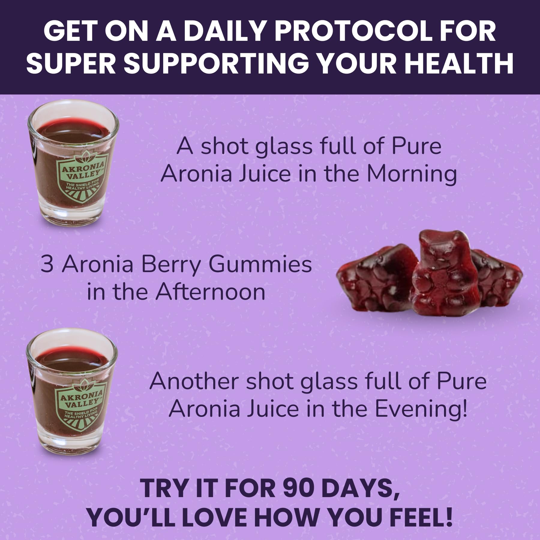 Cocktail using Akronia Valley Aronia juice for a vibrant mocktail option.