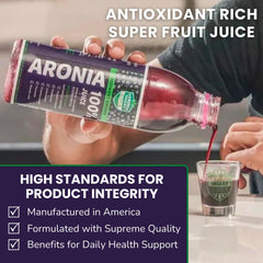 Akronia Valley aronia juice added to tea for a flavorful daily ritual.