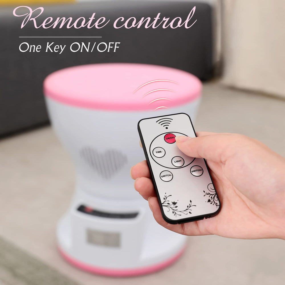 AKSOVA Steam Seat control panel with adjustable temperature and timer features
