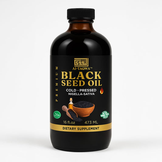 AL-TAQWA Black Seed Oil bottle for daily wellness rituals.