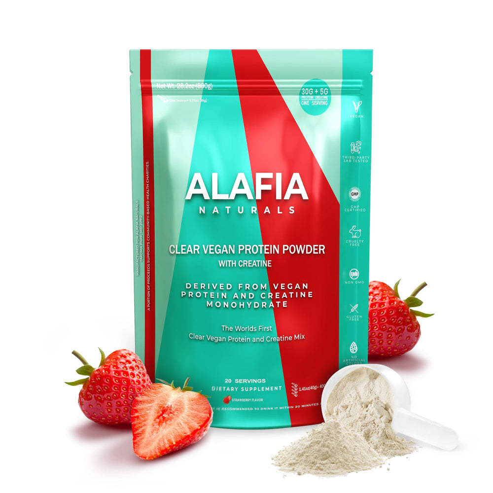 Alafia Naturals packaging and label detail on a clean table