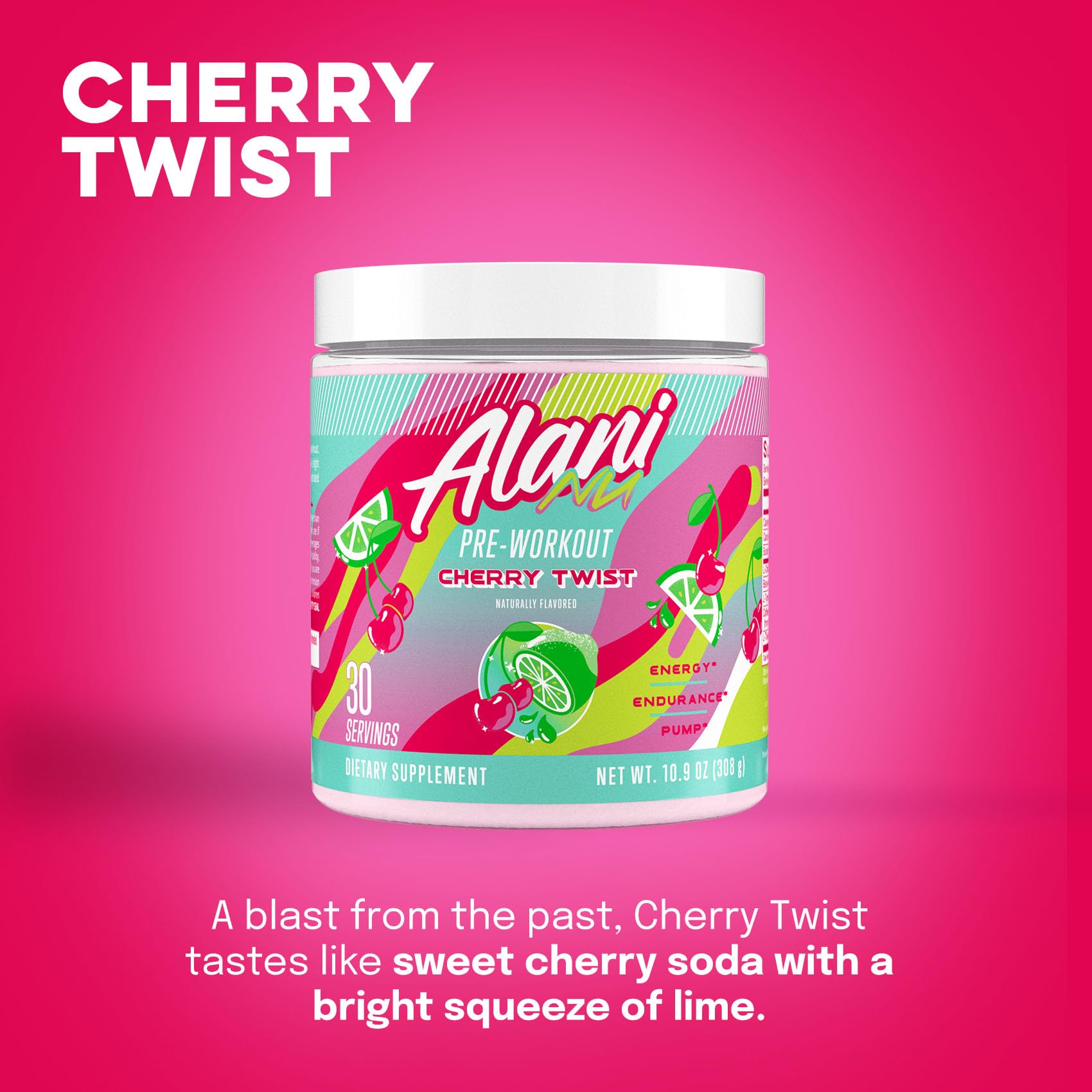 Alani Nu 200mg caffeine energy blend supports steady performance.
