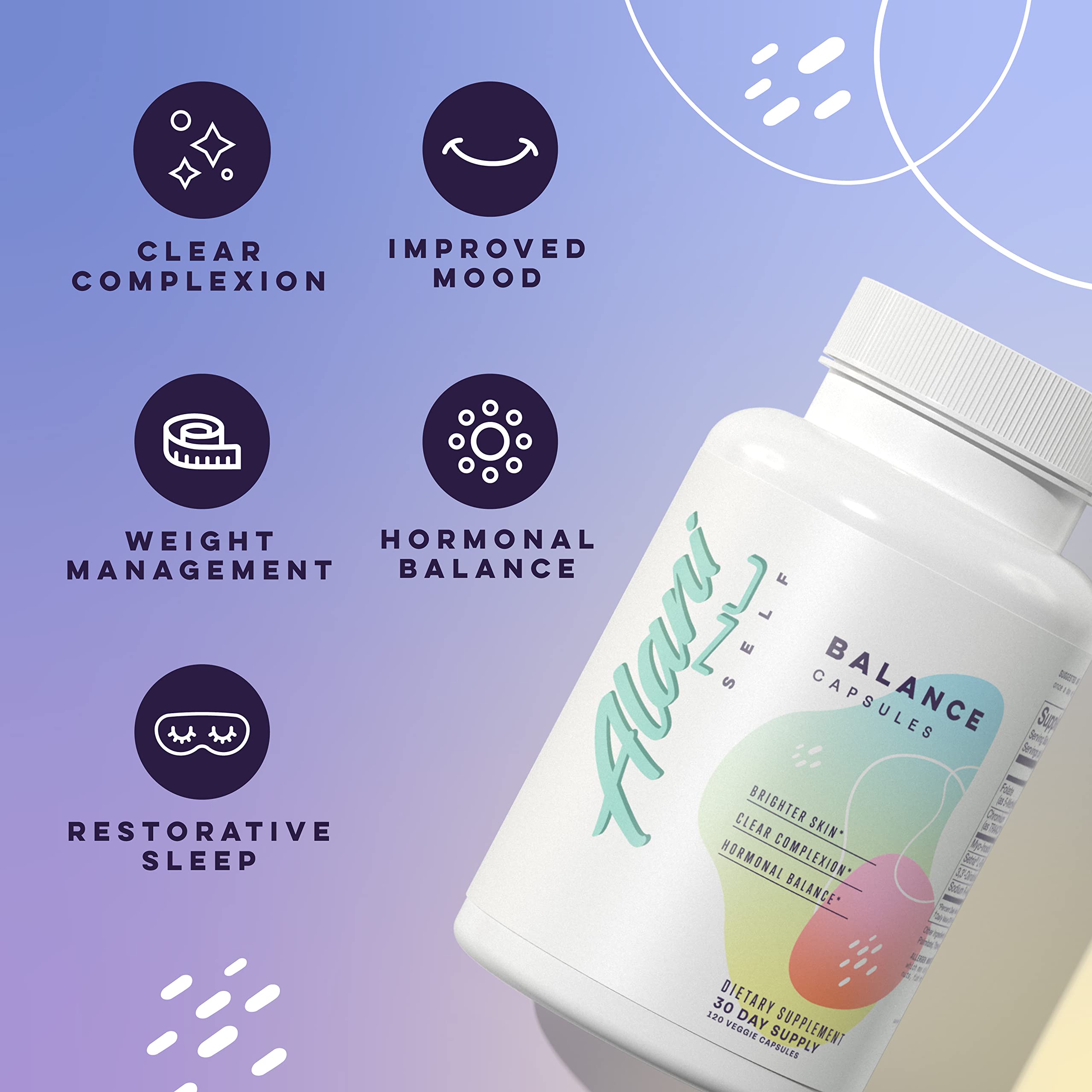 Alani Nu Balance bottle-pour captures a quick daytime supplementation moment.
