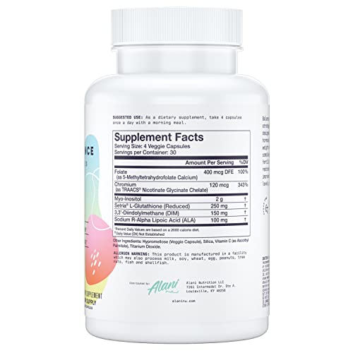 Alani Nu Balance glass-with-capsules shows a consistent daily wellness habit.