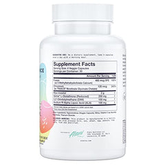 Alani Nu Balance glass-with-capsules shows a consistent daily wellness habit.
