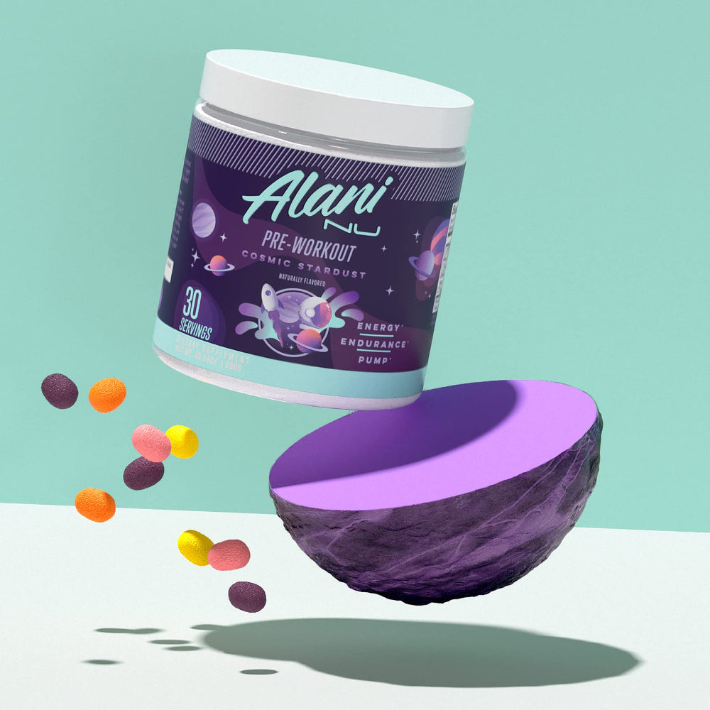 Alani Nu Cosmic Stardust flavor varieties image featuring sugar-free options