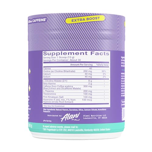 Alani Nu Pre Workout+ bottle beside jar for on-the-go energy boosts