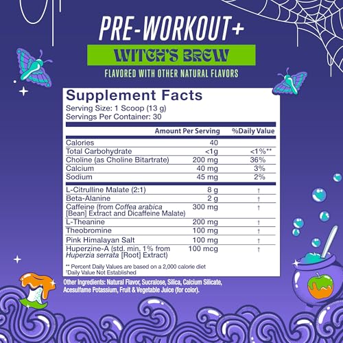 Alani Nu Pre Workout Witch's Brew scoop dispenses precise servings for consistent dosing