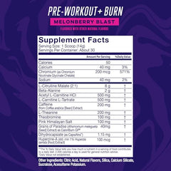 Alani Nu Pre-Workout Burn Melonberry scoop ready to mix for a clean taste and boost